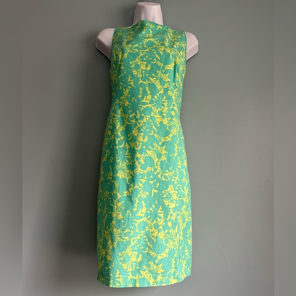 Sigrid Olsen Sport Size 8 Sleeveless Shift Dress Blue and Green - Picture 2 of 7